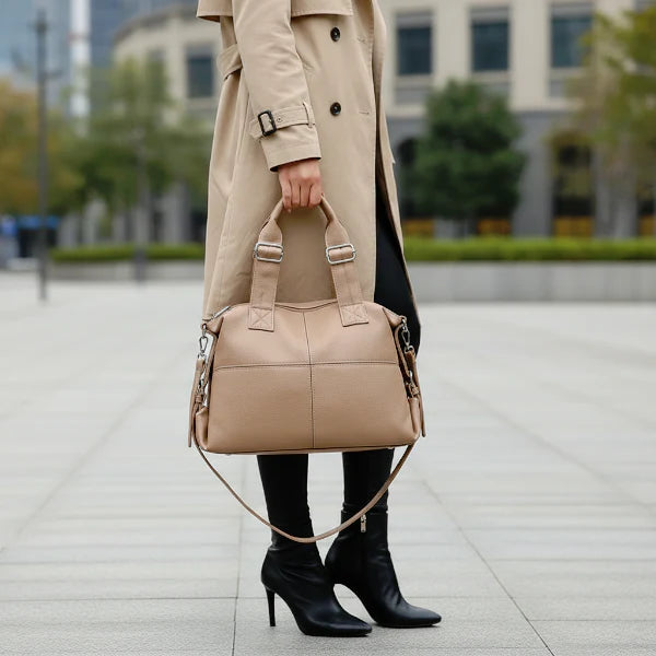 Vegan Leather Large Satchel Bag