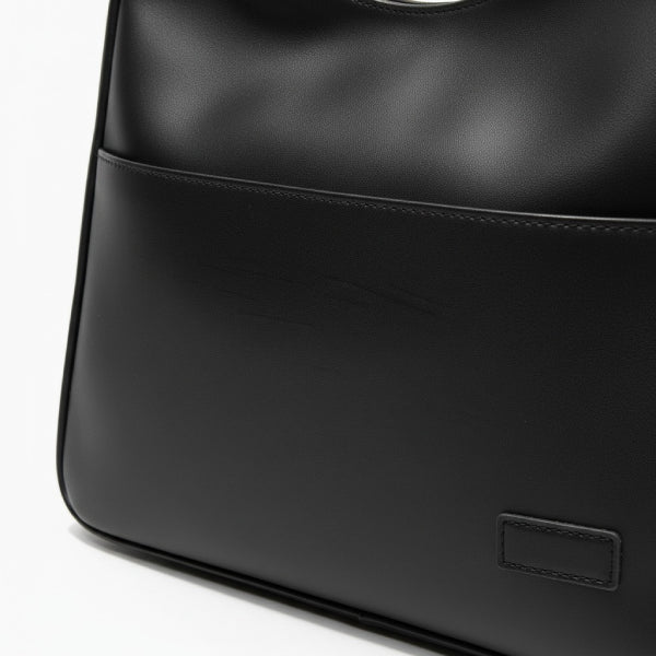 Vegan Leather Large Shoulder Bag