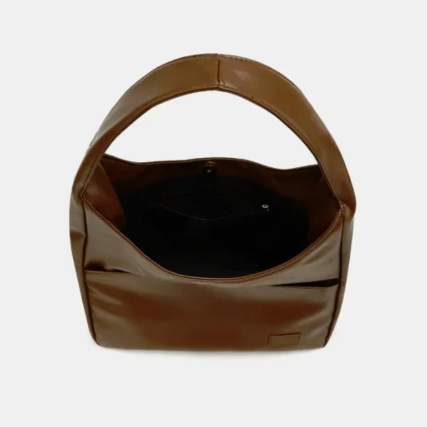 Vegan Leather Large Shoulder Bag