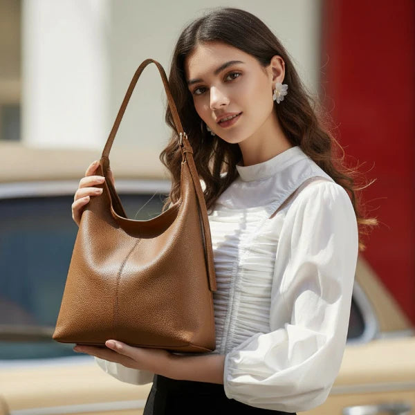 Vegan Leather Large Hobo Bag