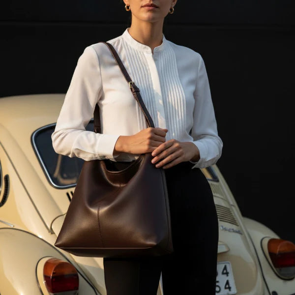 Vegan Leather Large Hobo Bag