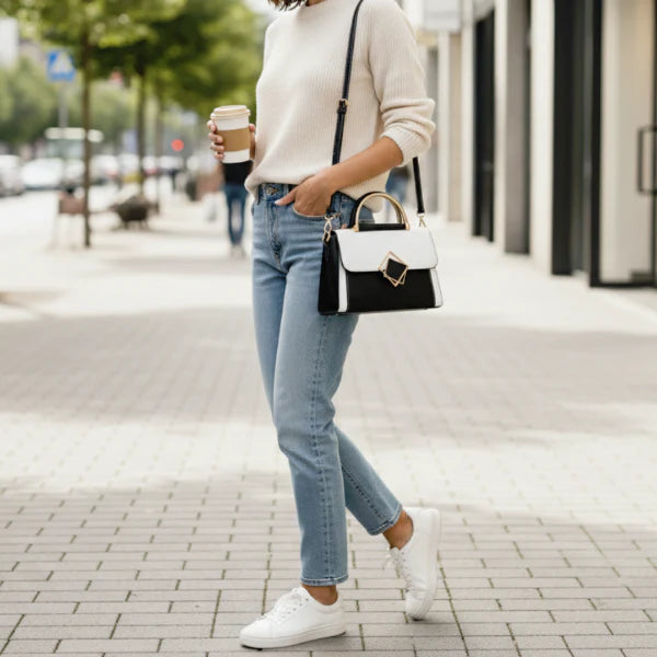 Vegan Leather Mini Satchel Bag