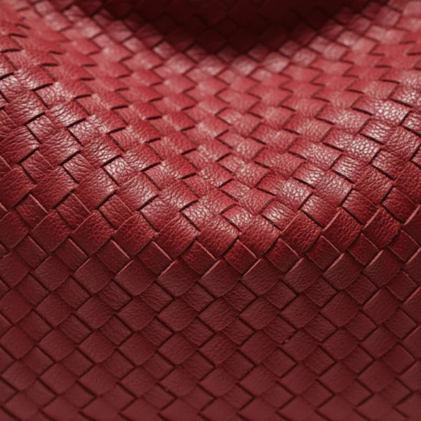 Woven Vegan Leather Large Hobo Bag