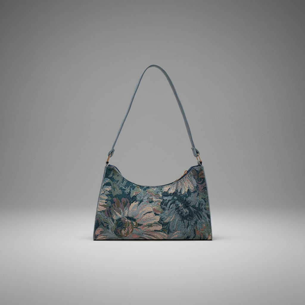 Floral PU Leather Evening Clutch