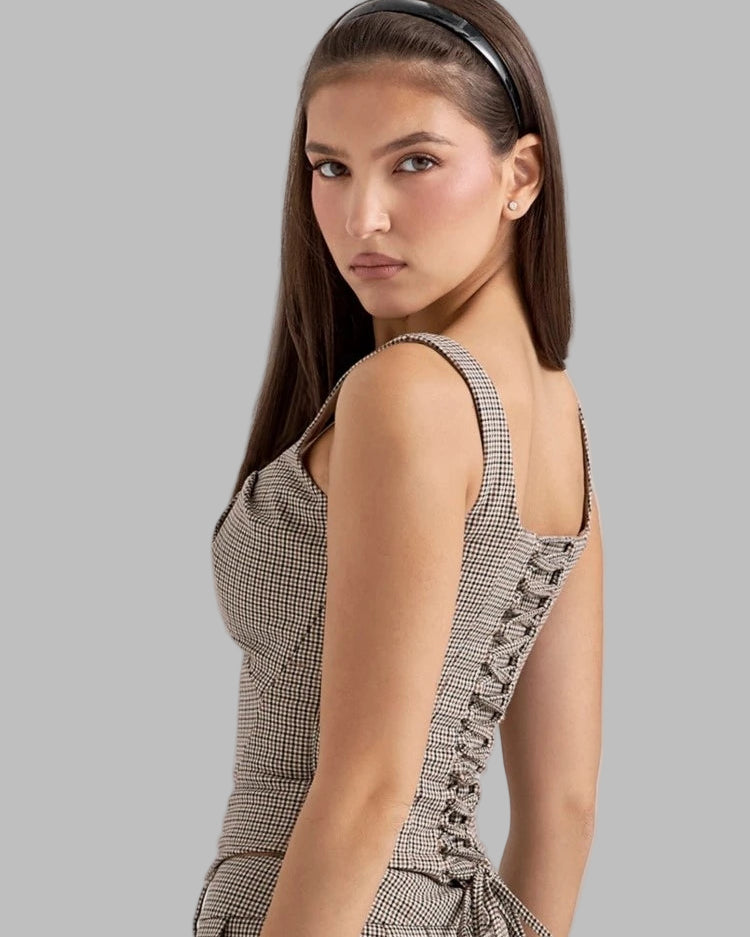 Plaid Reverie Top