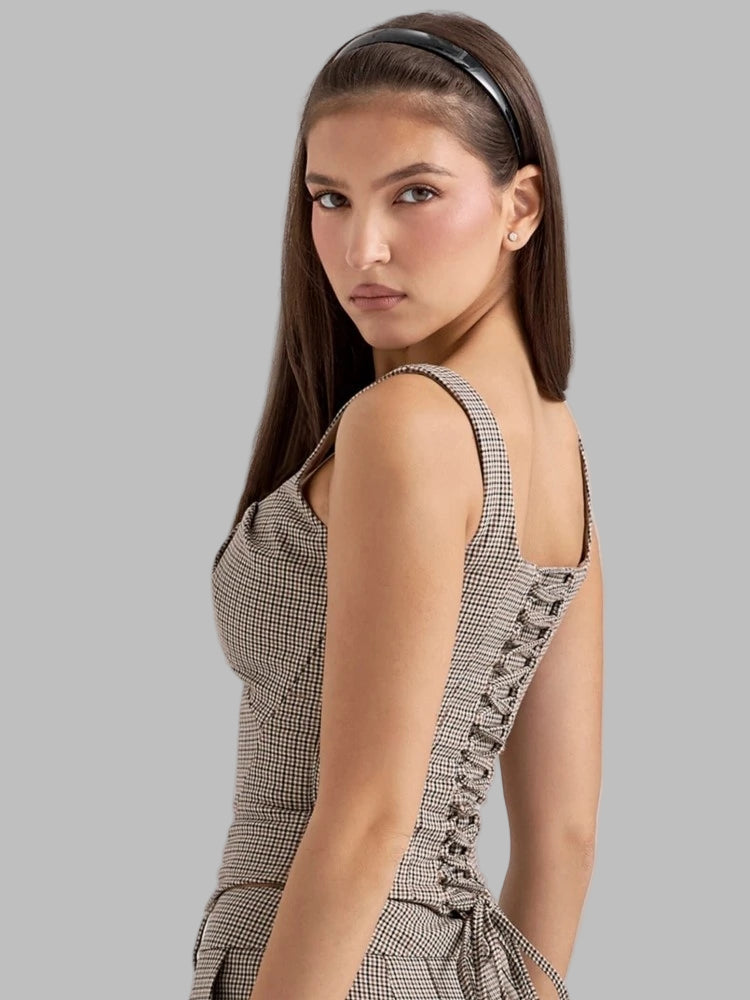 Plaid Reverie Top