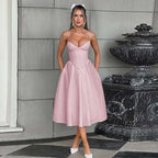 Sienna Glow – Mid-Calf Backless Camisole Dress