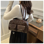 PU Leather Large Shoulder Bag