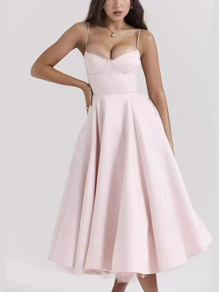 Élora Backless Midi Dress