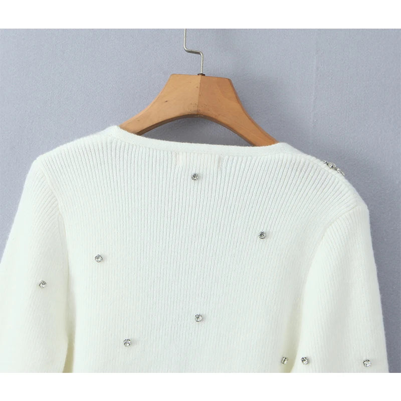 Velour Bow Cardigan