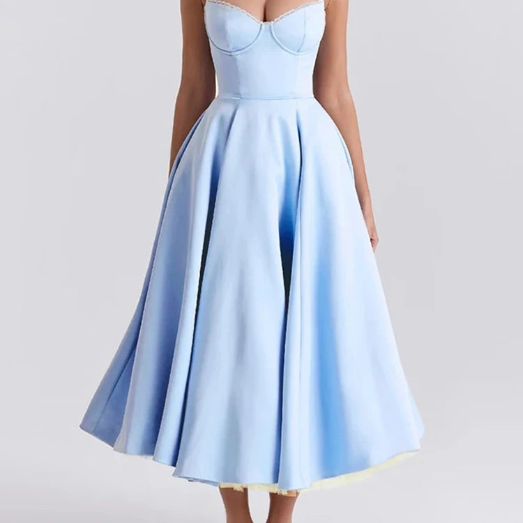 Élora Backless Midi Dress