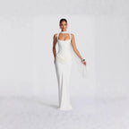 Solid Bodycon Ankle-Length Dress