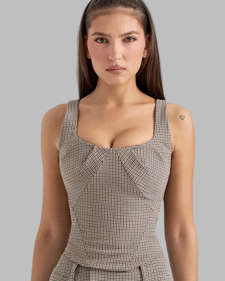 Plaid Reverie Top