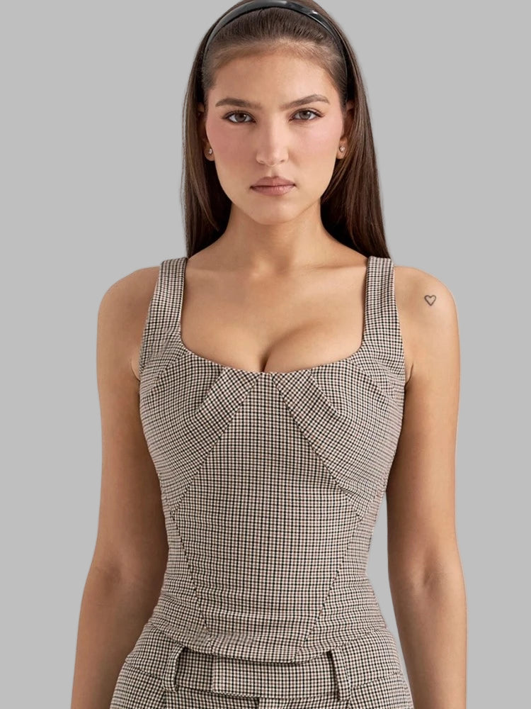 Plaid Reverie Top
