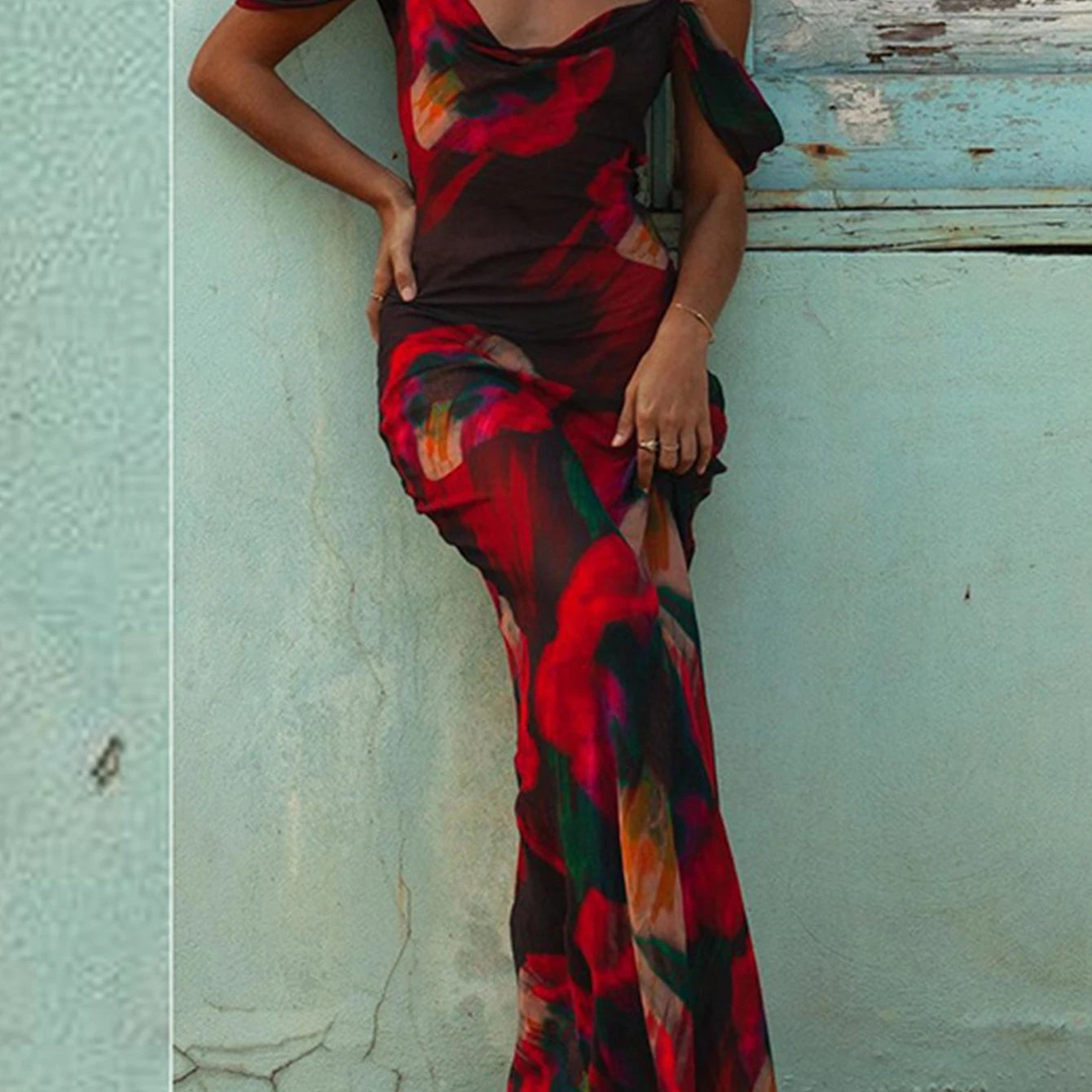 Midnight Stripe Gown