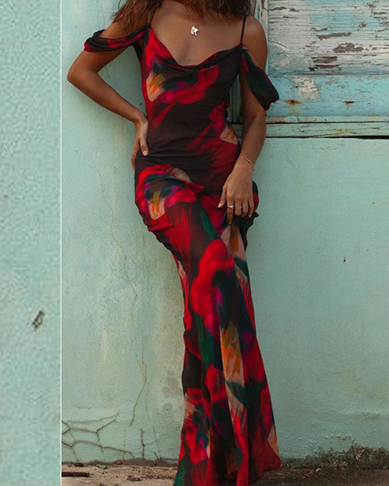 Midnight Stripe Gown