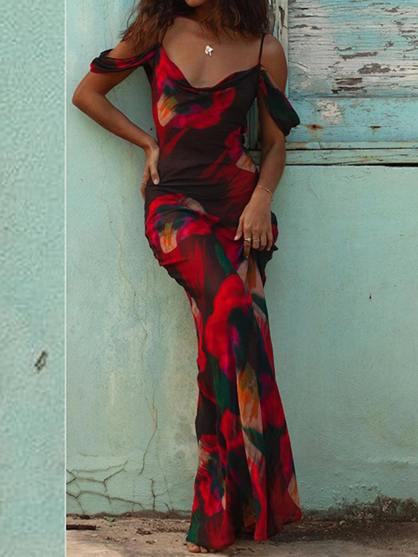 Midnight Stripe Gown