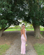 Floral V-Neck Sheath Floor-Length Dress