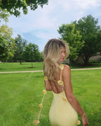 Floral V-Neck Sheath Floor-Length Dress