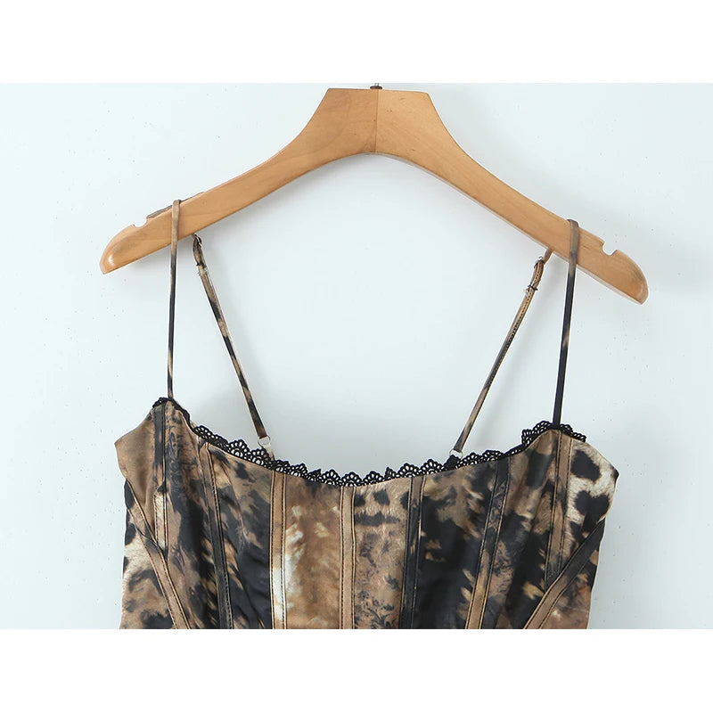 Leopard Print Corset Women's Corset Top