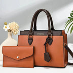 Patchwork PU Leather Tote Bag