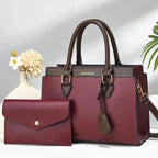 Patchwork PU Leather Tote Bag