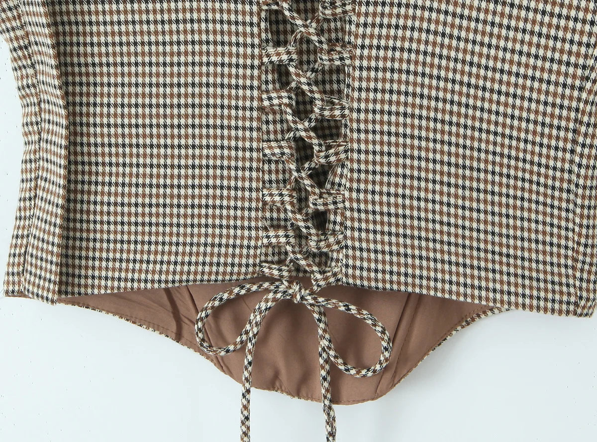 Plaid Reverie Top
