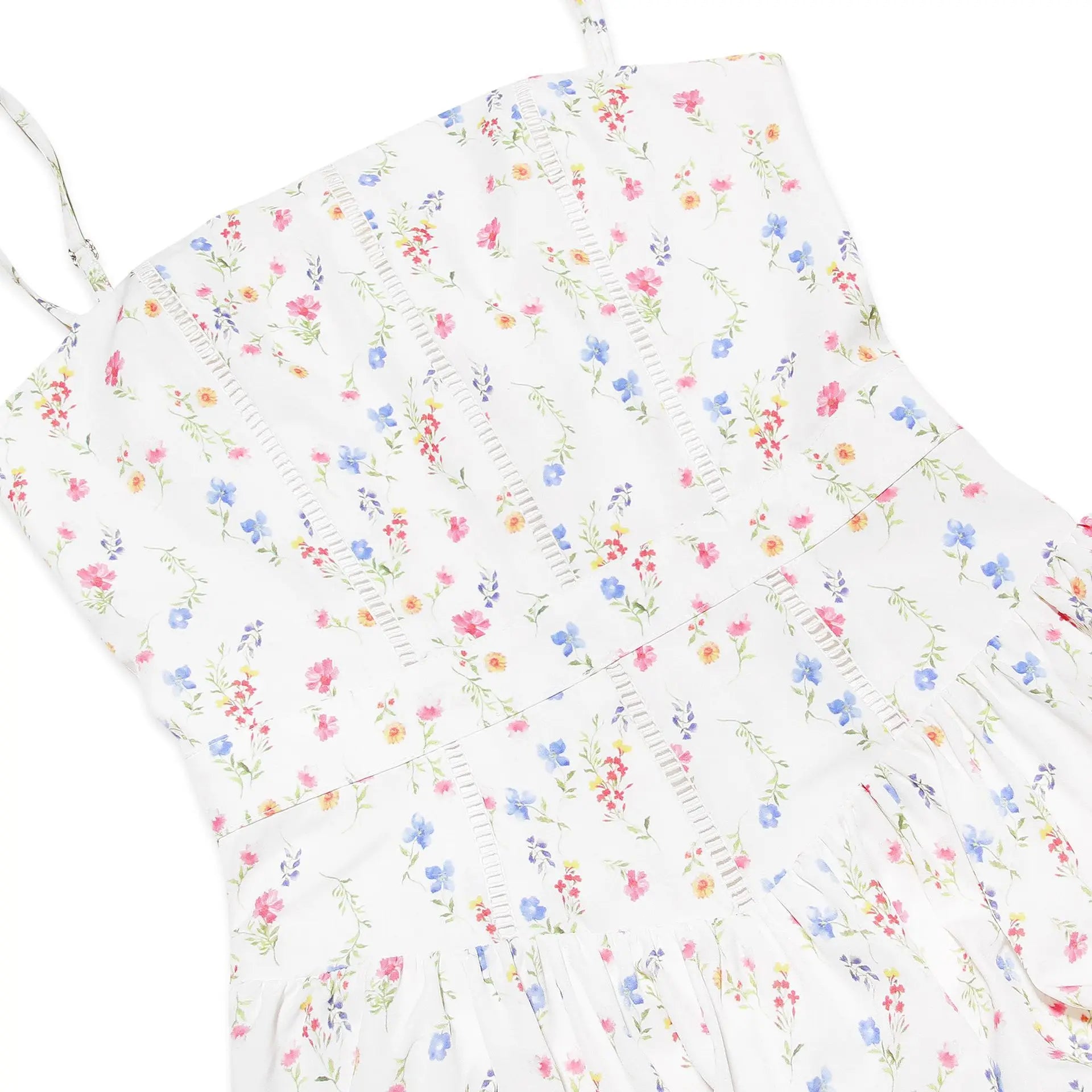Floral V-Neck Floor-Length Dress