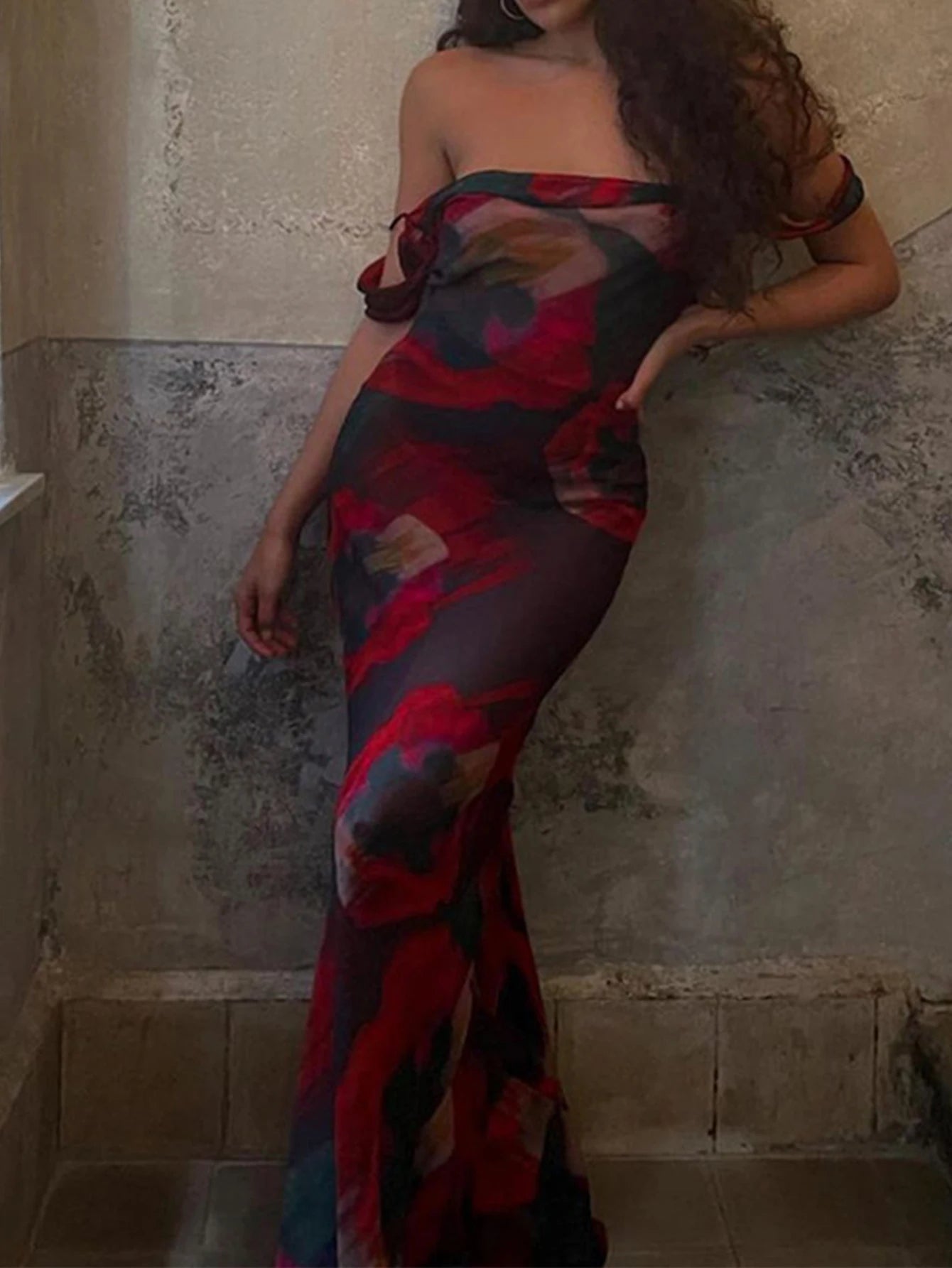 Midnight Stripe Gown