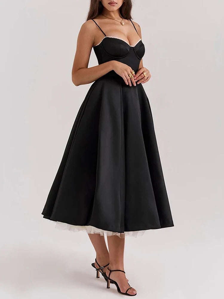 Élora Backless Midi Dress