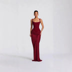 Solid Bodycon Ankle-Length Dress