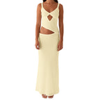 Velvet Square Neck Column Midi Dress