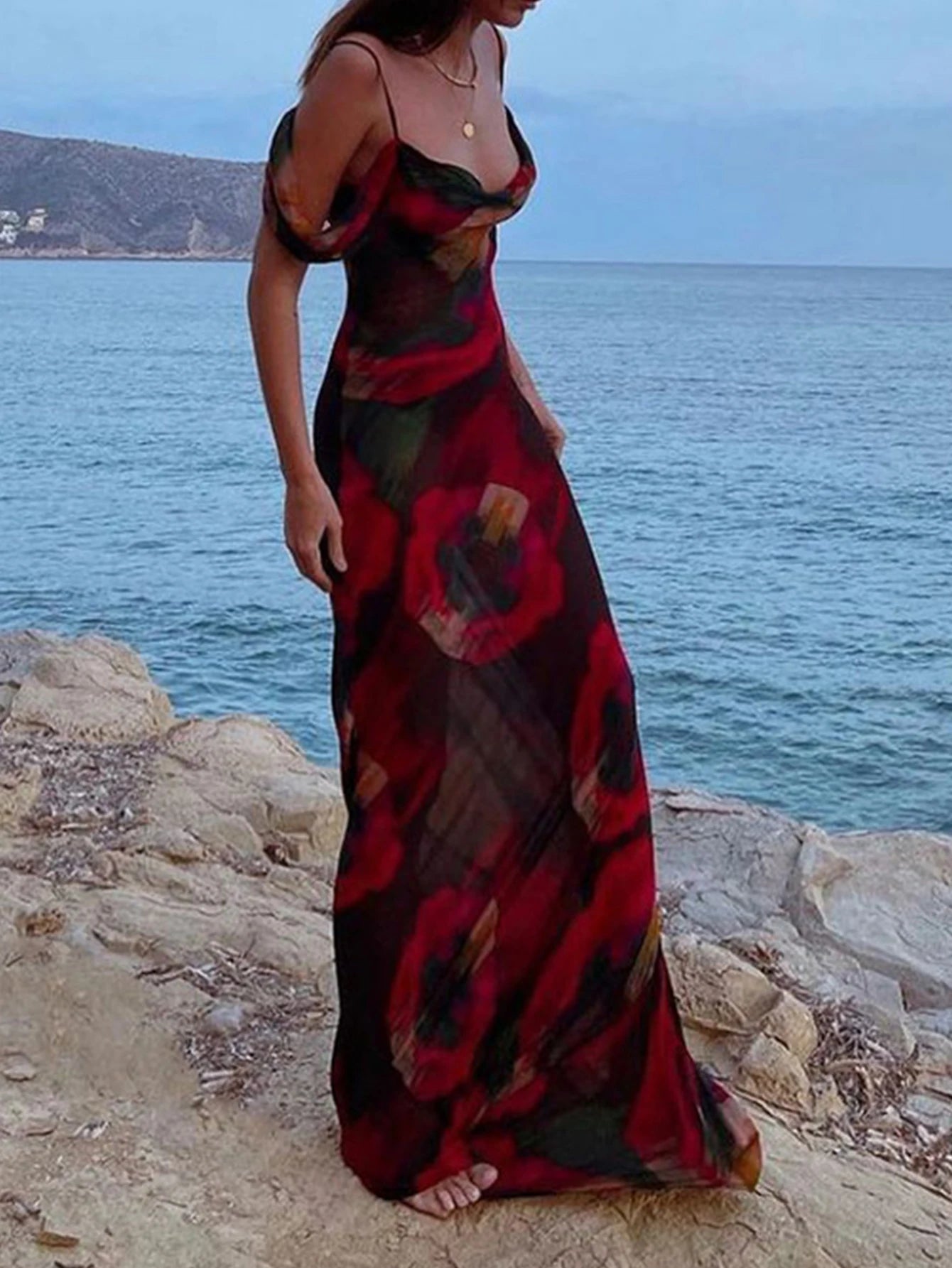 Midnight Stripe Gown