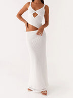 Velvet Square Neck Column Midi Dress