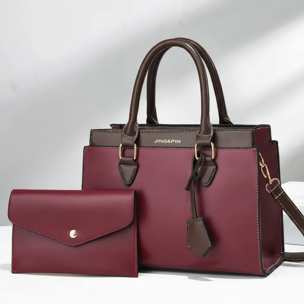 Patchwork PU Leather Tote Bag