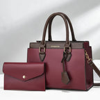 Patchwork PU Leather Tote Bag