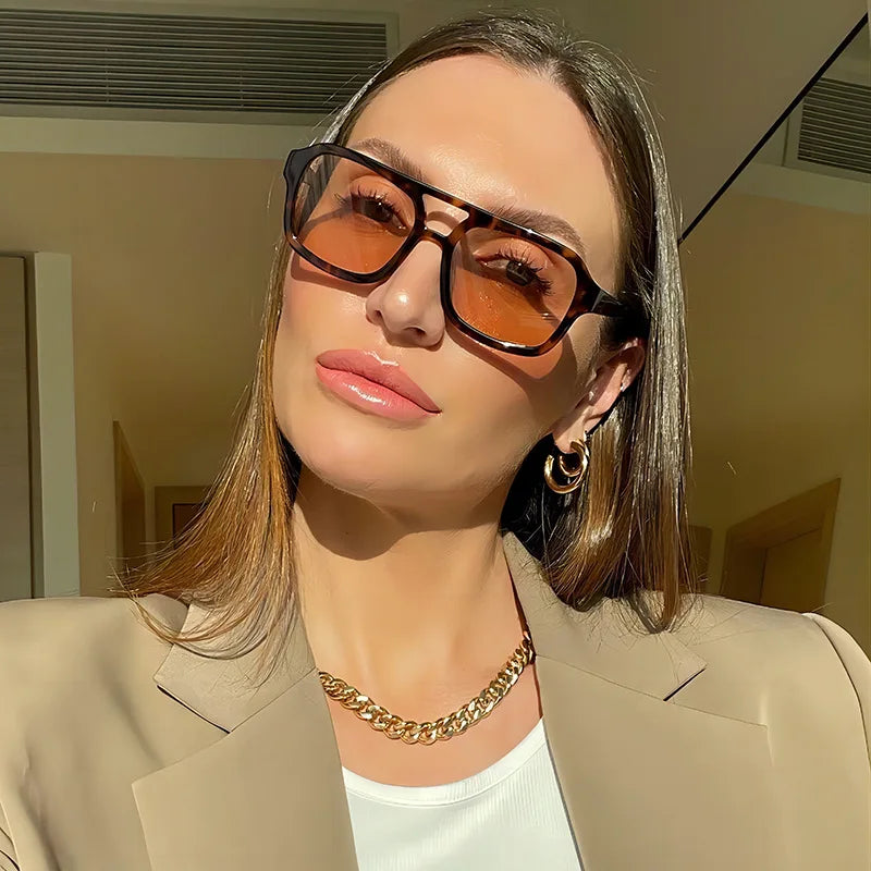 Retro Pilot Square Sunglasses
