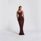 Solid Bodycon Ankle-Length Dress