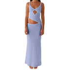 Velvet Square Neck Column Midi Dress