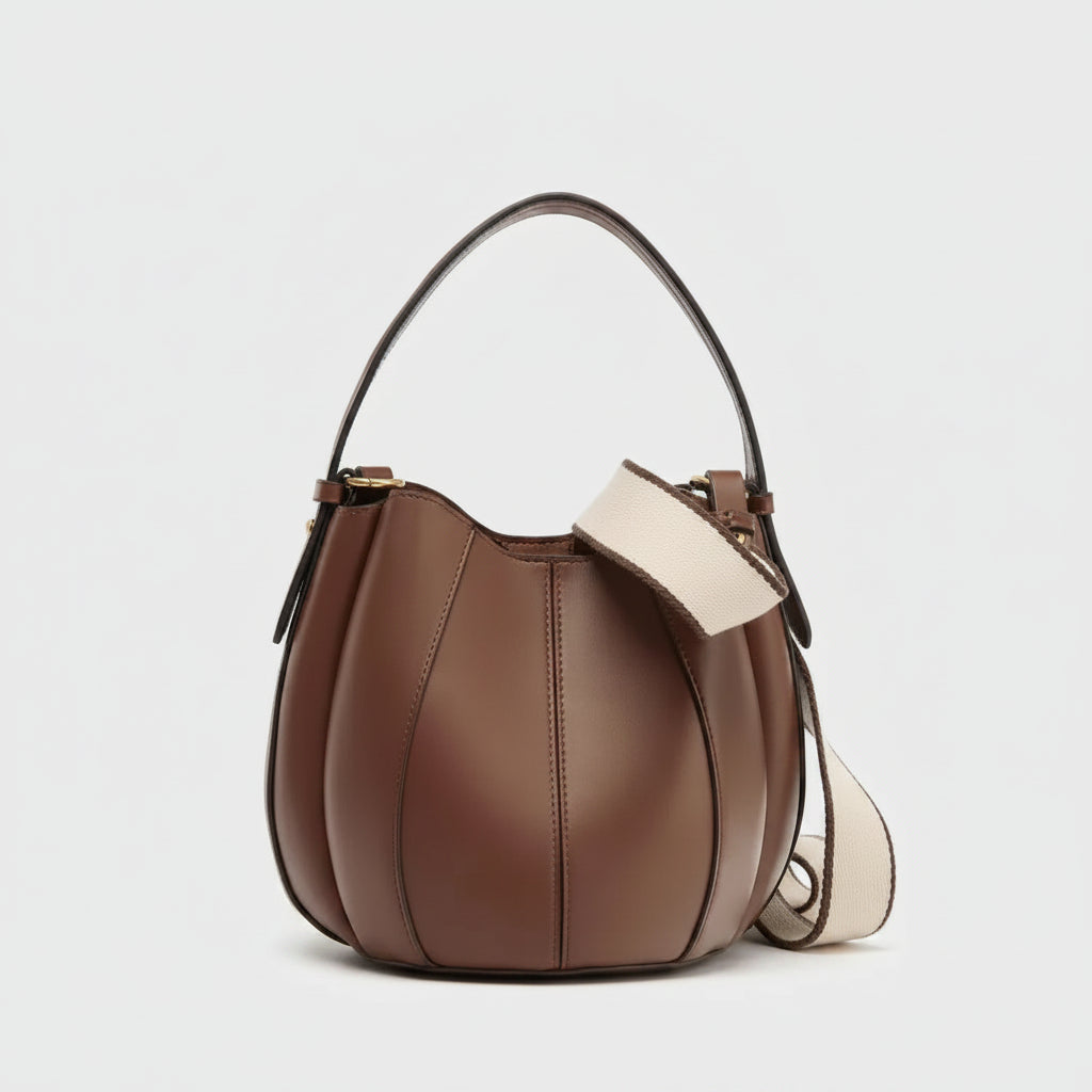 Vegan Leather Mini Bucket Bag