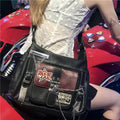 Patchwork Vegan Leather Satchel Bag