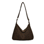 Leopard Print Large Hobo Bag