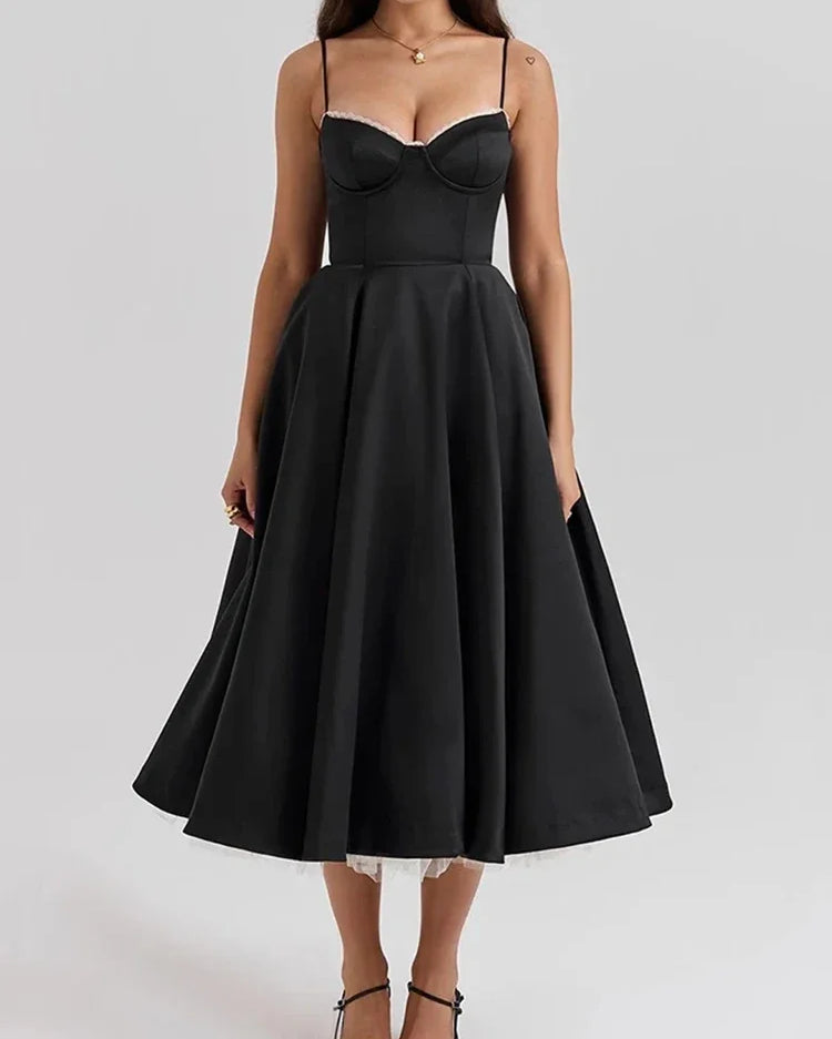 Élora Backless Midi Dress