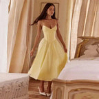Sienna Glow – Mid-Calf Backless Camisole Dress
