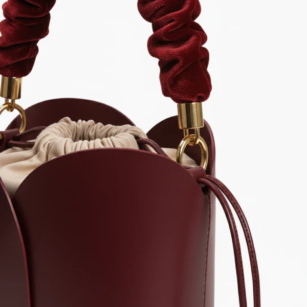 Vegan Leather Mini Bucket Bag