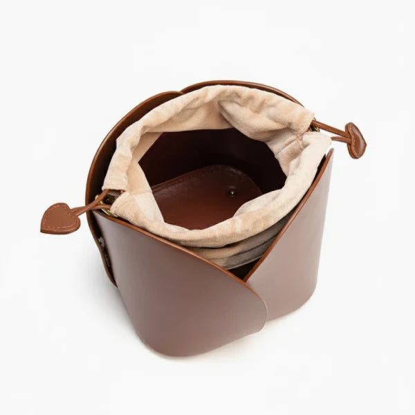 Vegan Leather Mini Bucket Bag