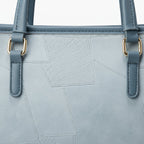 Patchwork Vegan Leather Large Tote Bag