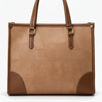 Patchwork Vegan Leather Large Tote Bag
