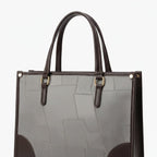 Patchwork Vegan Leather Large Tote Bag