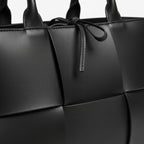 Woven Genuine Leather Large Tote Bag